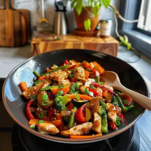 Chicken Stir Fry with Colorful Vegetables
