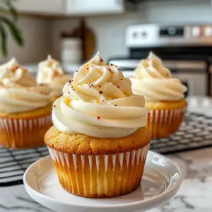 Vanilla Cupcakes Freshly Baked