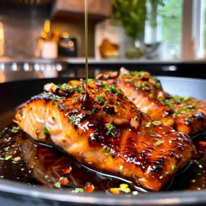 Honey Garlic Salmon Dish