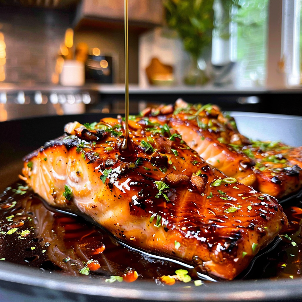 Honey Garlic Salmon Dish