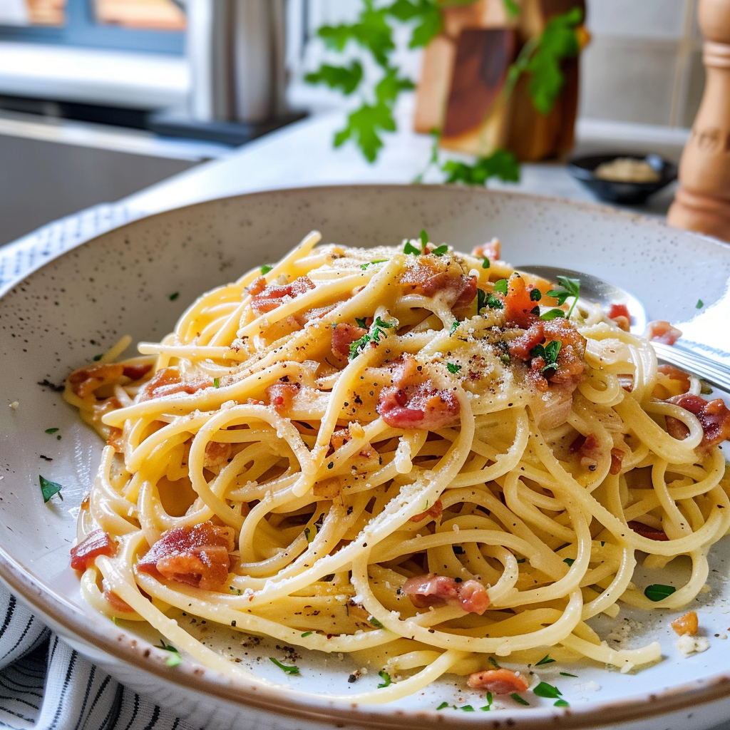 Spaghetti Carbonara Dish