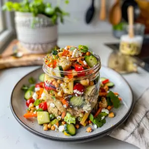 Colorful Mason Jar Salads