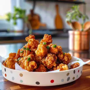 Crispy Popcorn Chicken Dish