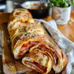 Homemade Stromboli Fresh Out of the Oven