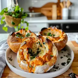 Pumpkin Shaped Bread Bowls