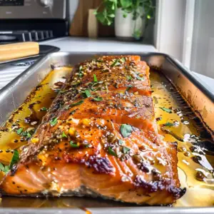 Oven Baked Salmon Plated