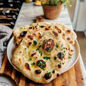 Homemade Garlic Naan