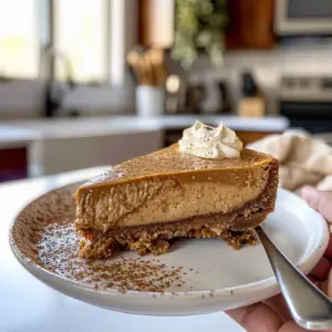 Gingerbread Cheesecake Slice