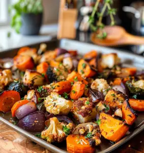 Colorful Sheet Pan Roasted Vegetables