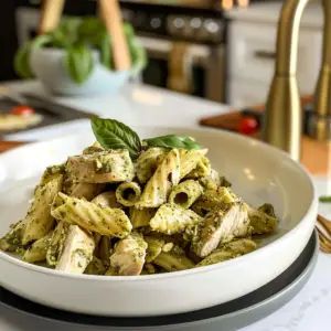 Pesto Chicken Pasta Dish