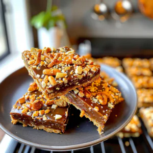Caramel Pretzel Bars Delight