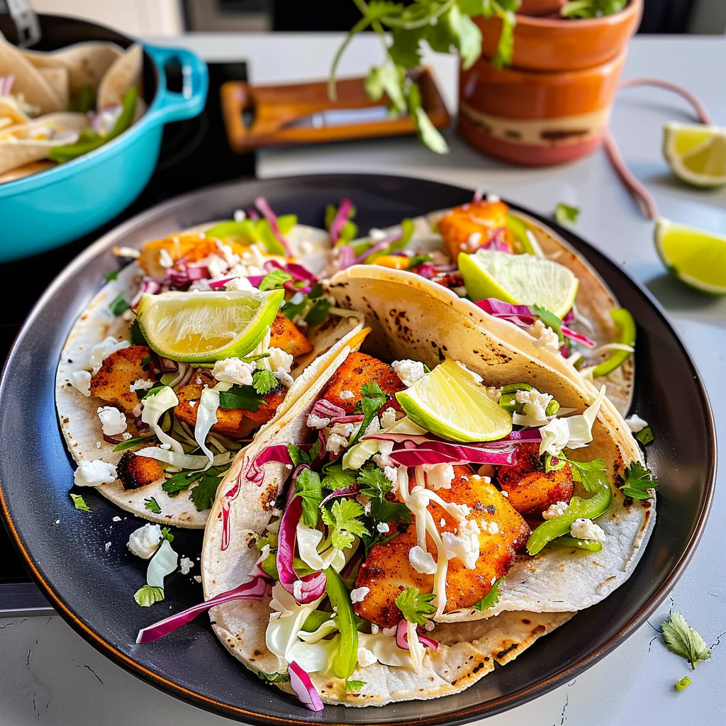 Fish Tacos on a Plate