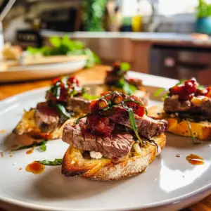 Steak Crostini Appetizer
