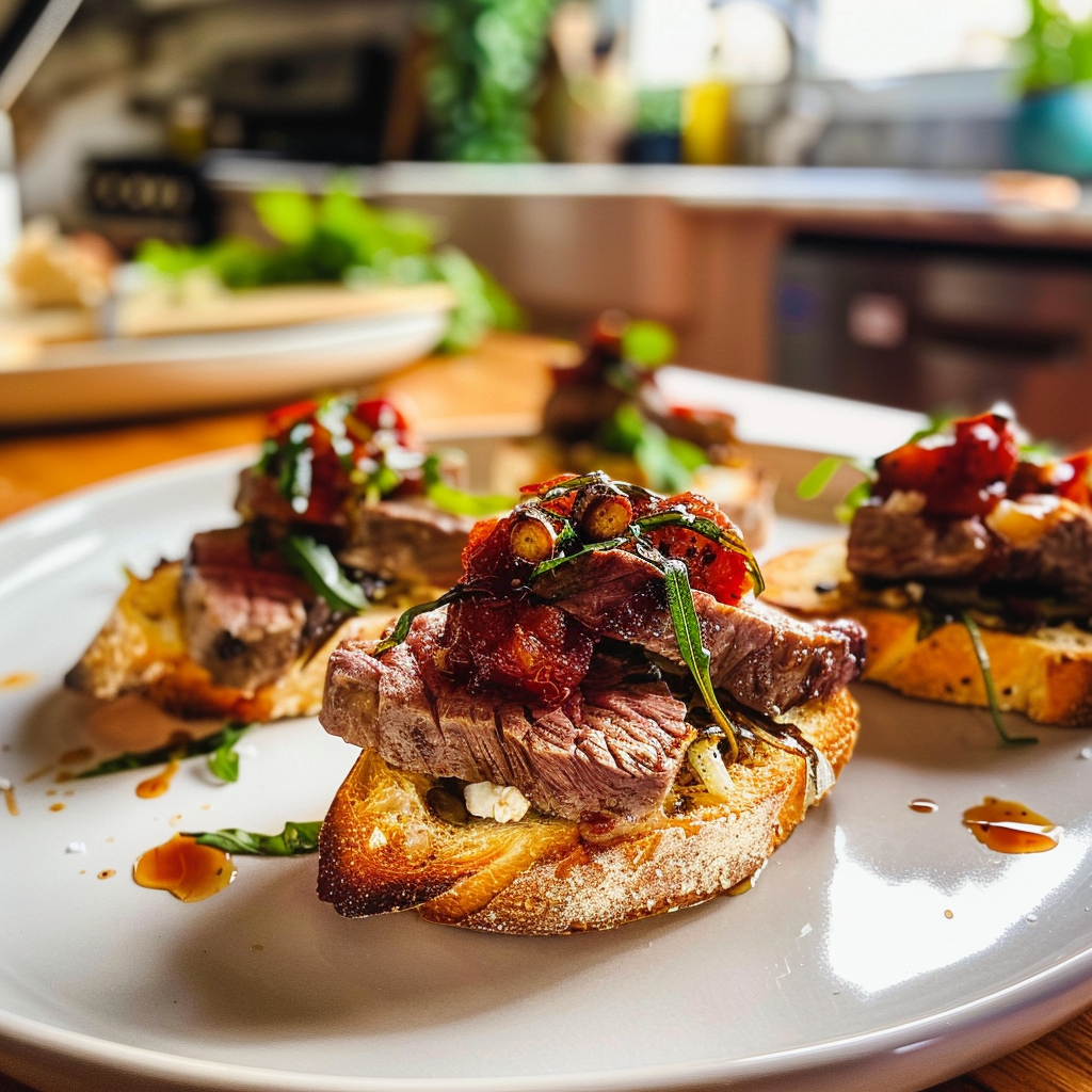Steak Crostini Appetizer