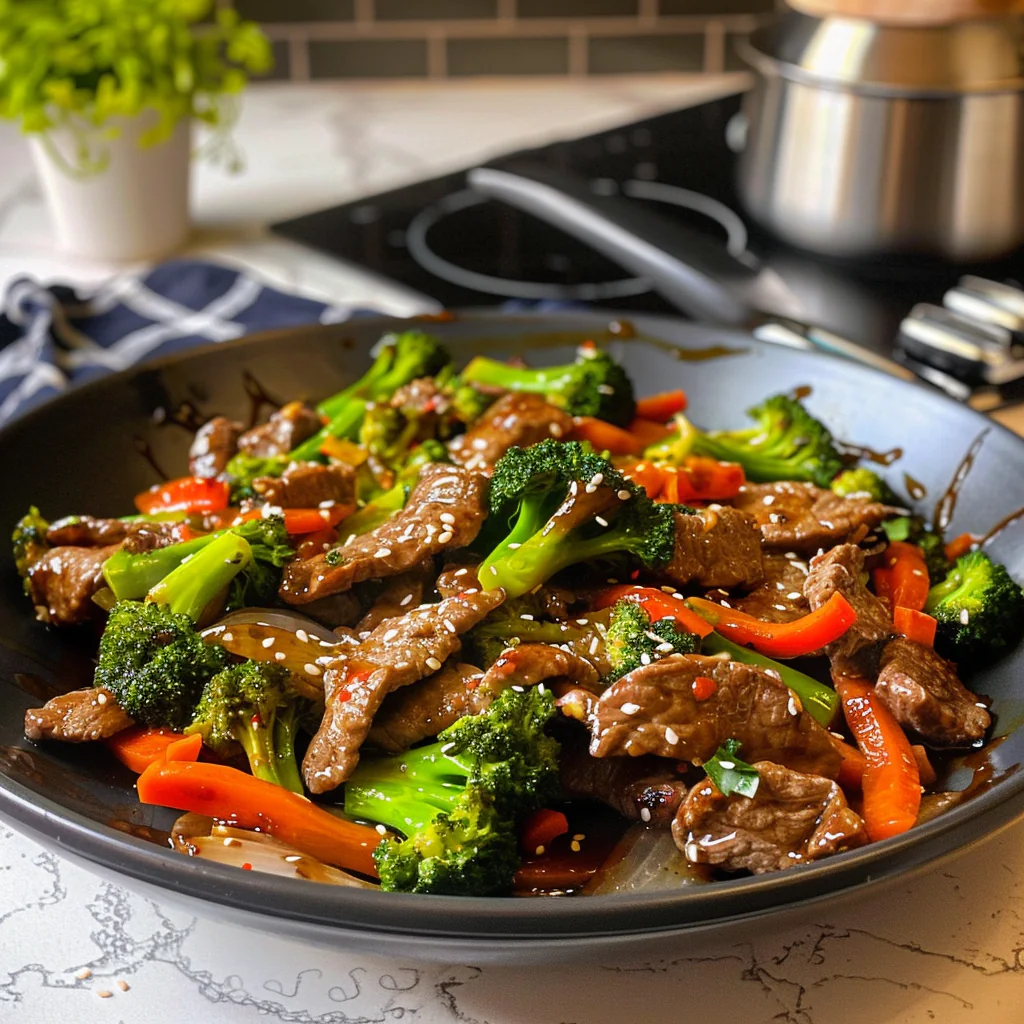 Beef and Broccoli Stir Fry Dish